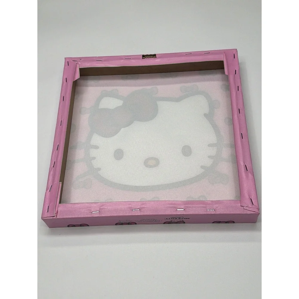 Sanrio Hello Kitty Pink Bow Pattern Square Canvas Wall Art 12x12‎ Idea Nuova
